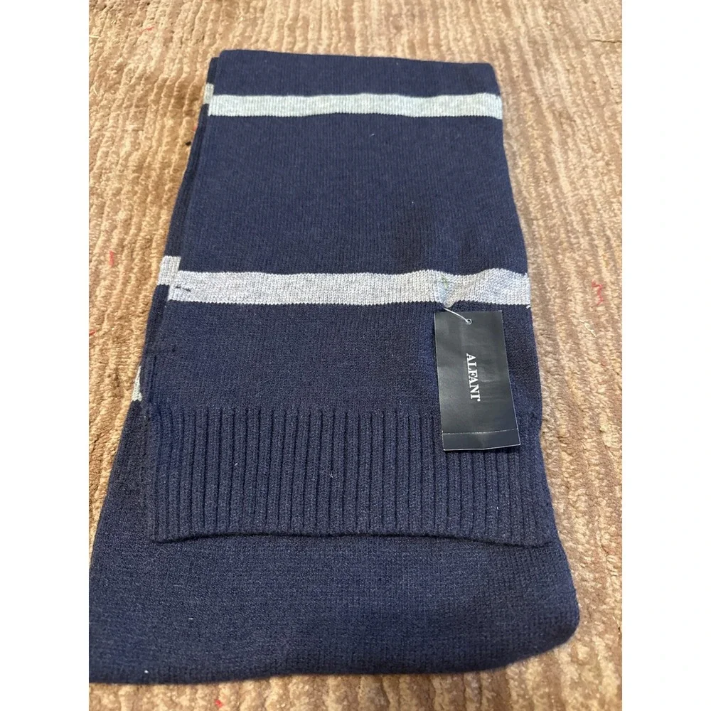 Alfani Striped Scarf - Knit‎ Winter Accessory - Soft and Warm $40 NWT
